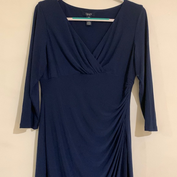 NWOT CHAPS BLUE DRESS SIZE L - Picture 1 of 8